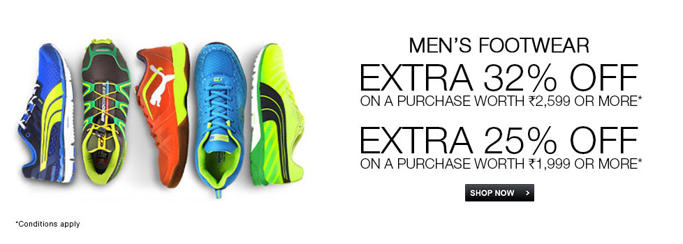 Select Men's Footwear - Extra 32% Off