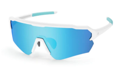 Nordik FRIGG 2 Cycling/Running Sunglasses- Matte White w/REVO Ice Blue Lenses (Rx Insert Available|Shipping to US/Canada Only)