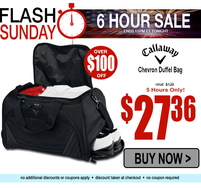 Flash Sale! Callaway Chevron Duffel Bag $27.36 â€¢ Ends tonight at 11PM ET