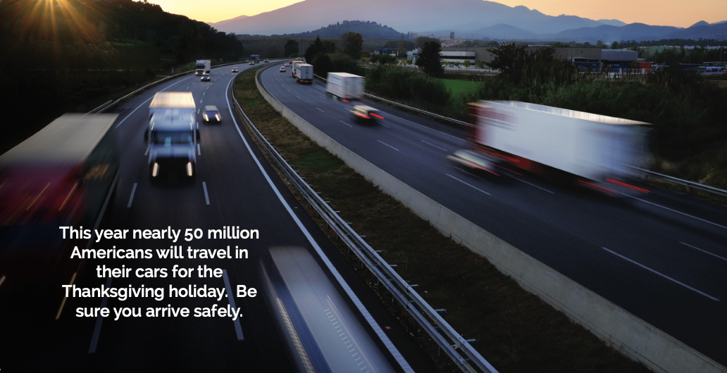 this year nearly 30 million passengers will travel in their cars for the thanksgiving holiday