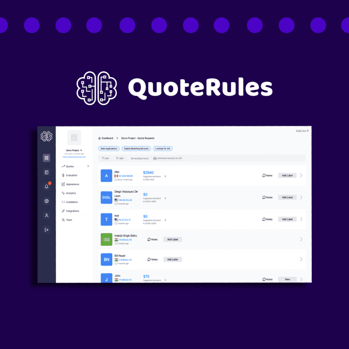 Lifetime access to QuoteRules