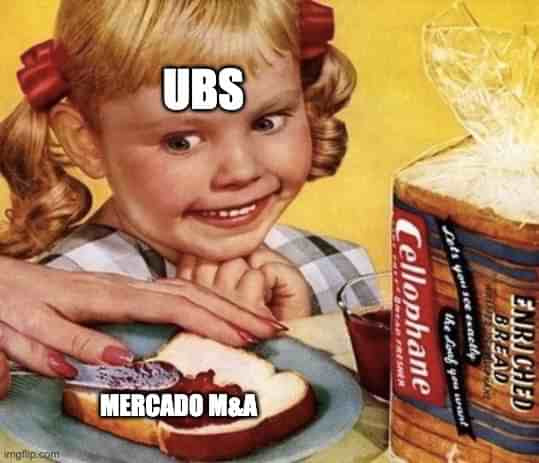 UBS refuerza su unidad de M&A para comer cuota de mercado.