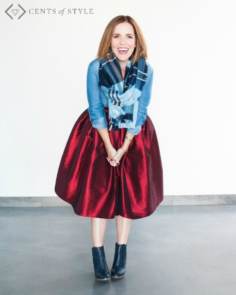 red skirt for a party