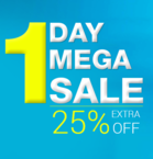1 DAY Mega Sale! Get an Extra 25% Off on Furniture and home accessories