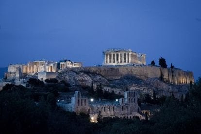 El Partenón y el resto de la Acrópolis, el 1 de mayo.