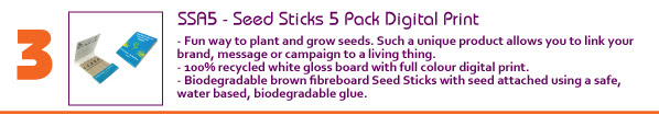 5pk Seed Stick Digital Print Packet