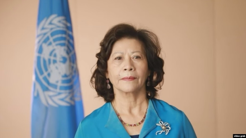 Noeleen Heyzer is a secretary-general's special envoy on Myanmar. (VOA Burmese/video screenshot)
