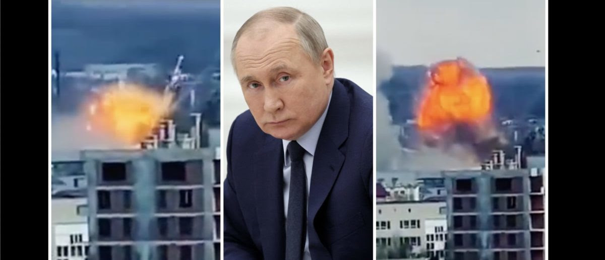 Insane Viral Video Allegedly Shows Russian Missile Strike In Ukraine