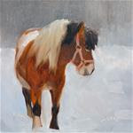 Paint Pony in the Snow #2 - Posted on Saturday, April 11, 2015 by Elaine Juska Joseph