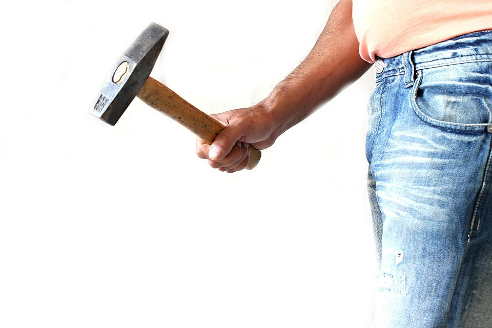 Martillo, Empleado, Blanco, Piedra, Hombre, Cincel