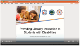 Providing Literacy Instruction to Students with Disabilities