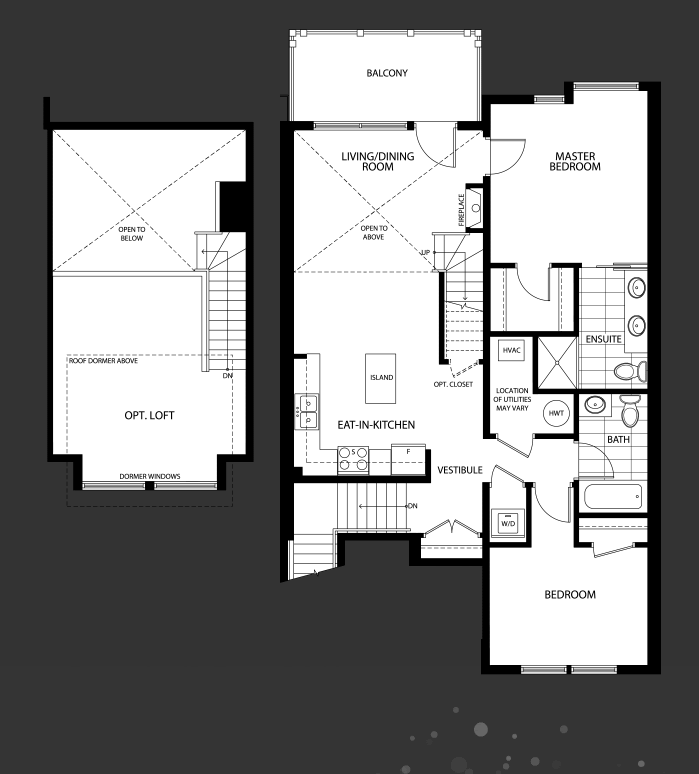 The harris 1,151 sq. Ft. Two bedroom | two bath With optional loft 1,395 sq. Ft.