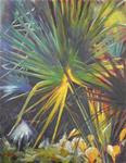 Tropical Landscape Painting, Daily Painting, "Golden Palm" by Carol Schiff, 16x20" Oil, SOLD - Posted on Monday, March 2, 2015 by Carol Schiff
