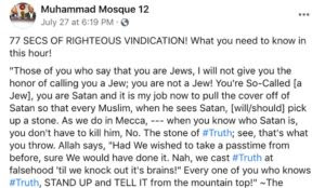 Philadelphia: NAACP chief’s mosque calls Jews ‘Satan,’ says Muslims should ‘pick up a stone’ when Jews are spotted
