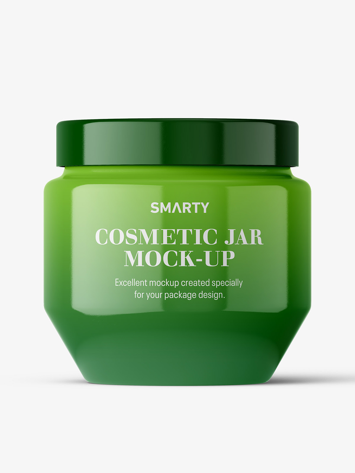 Free cosmetic glossy jar mockup Smarty Mockups