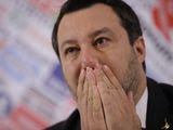 Opposition populist leader Matteo Salvini gestures during press conference at the Foreign Press association, in Rome, Thursday, Feb. 13, 2020. The Italian Senate voted by a large margin Wednesday to allow the prosecution of Salvini for making 131 rescued migrants to remain on a coast guard vessel for days when he was Italy&#39;s interior minister. (AP Photo/Alessandra Tarantino)