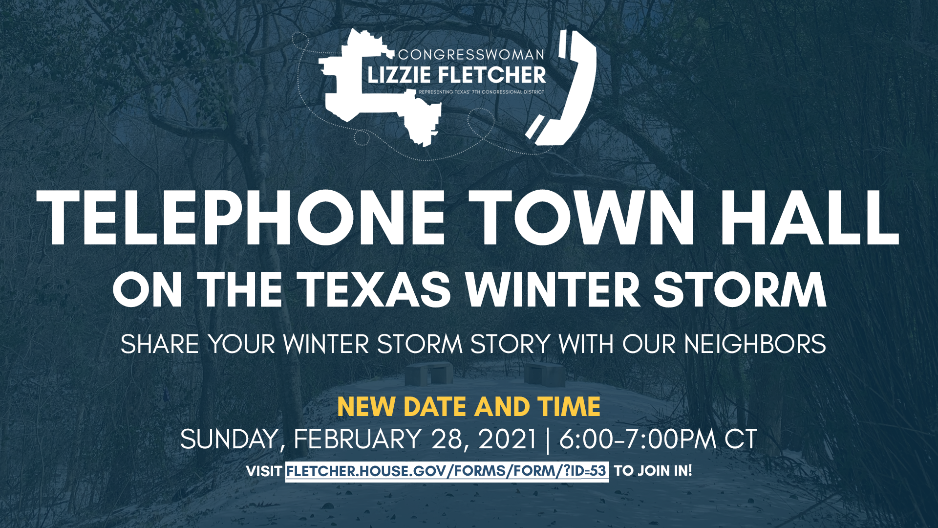 Click here to RSVP for my Winter Storm Telephone Town Hall on Sunday, February 28 at 6:00 PM