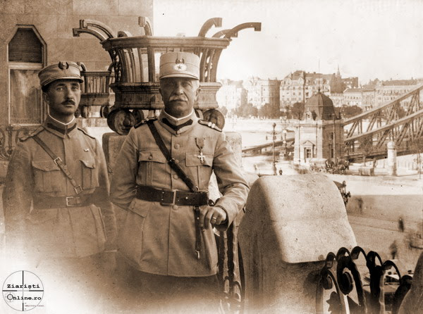19 Gen Gheorghe Mardarescu la Hotel Ghellert din Budapesta Armata Romana in Ungaria 1919 - Foto Ziaristi Online