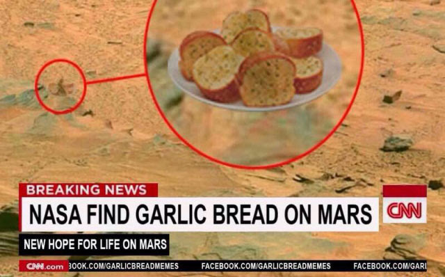 CNN Breaking News: NASA Finds Garlic Bread on Mars