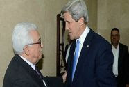 Abbas, the one who is short in size and common sense, with Kerry, the one who is tall in size but short on common sense.