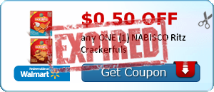 $0.50 off any ONE (1) NABISCO Ritz Crackerfuls