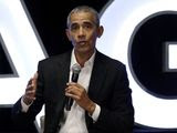 Former President Barack Obama talks during a panel with NBA players Chris Paul, Kevin Love and Giannis Antetokounmpo and sports analyst Michael Wilbon in Chicago on Saturday, Feb. 15, 2020. (AP Photo/Nam Y. Huh) ** FILE **