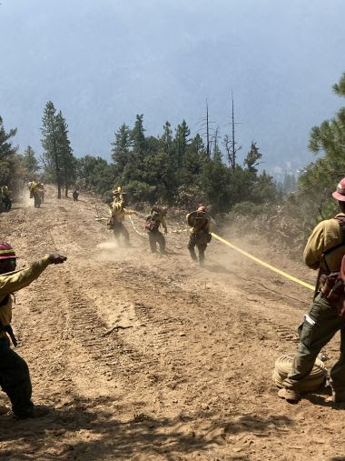 Rangers helping with the Happy Complex fire