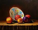 "Crab Apples in Folk Art Pottery Bowl" - Posted on Saturday, January 31, 2015 by Mary Ashley