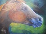 Horse Portrait Gilcee'  Print, Daily Painting, Domestic Animal Painting by Carol Schiff, Sale! - Posted on Wednesday, February 18, 2015 by Carol Schiff