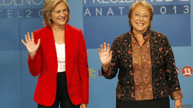 Evelyn Matthei y Michelle Bachelet