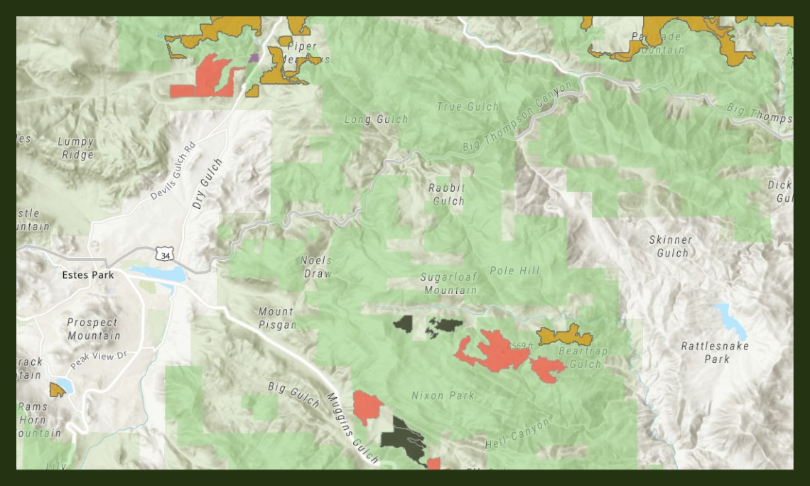 Estes Park Fire Map - Corrie Christina