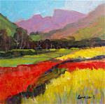 landscape with red and yellow - Posted on Friday, April 3, 2015 by salvatore greco