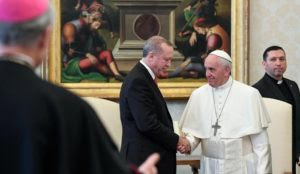 At Vatican, Erdogan asks Pope to help lead “concerted and continuous international effort to fight Islamophobia”