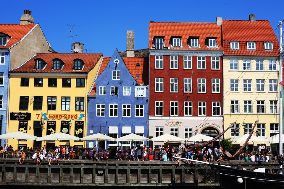 Copenhague, Kobenhavn, Paisagem, Casas, Cores, Capital