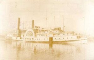 Steamboat Drew underway courtesy Hudson River Maritime Museum