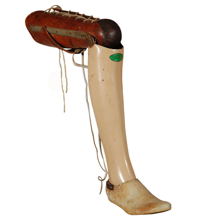 Vintage Prosthetic Leg at 1stdibs