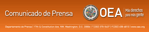 Comunicado de Prensa, Organización de los Estados Americanos