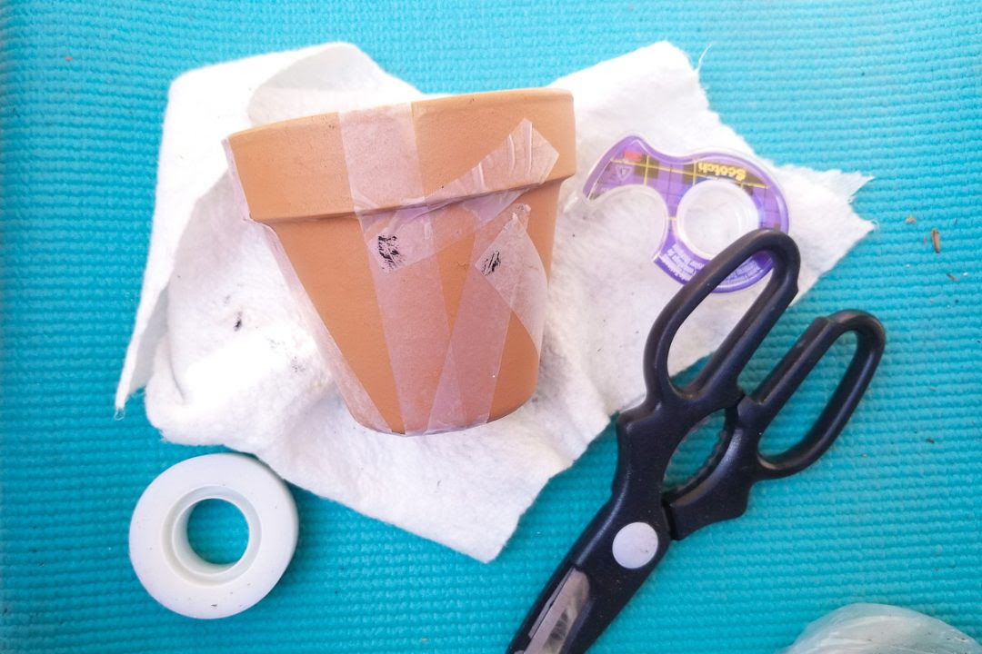 supplies to paint terracotta pot