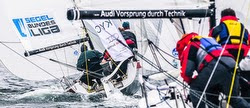 J/70s sailing Deutsche Segel-Bundesliga