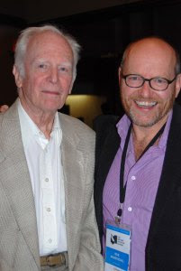 Reminiscing with Manitoba writers and TWUC members John Parr and Bob Armstrong.