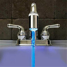 No Battery Water Faucet 3 Color Glow LED Tap 