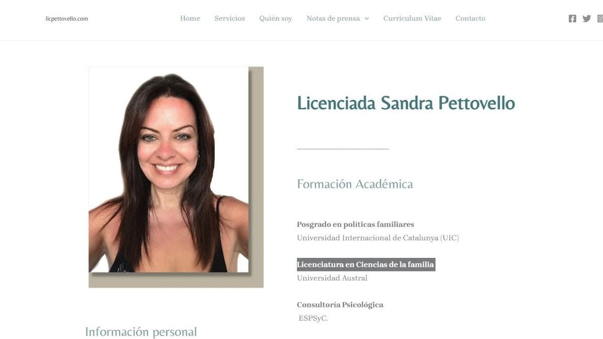 Sandra Pettovello, la persona que se haría cargo del superministerio de Capital Humano.