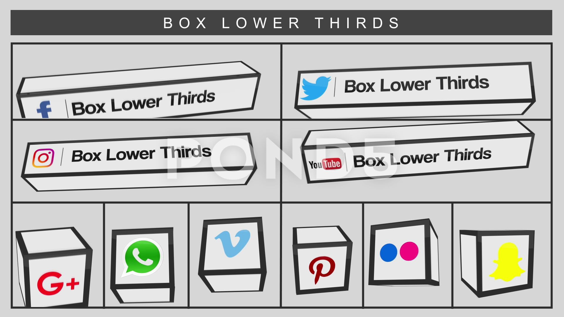 Box Lower Third Stock After Effects,BoxStockEffects Lower thirds