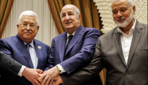 Algeria state TV calls meeting between PA’s Abbas and Hamas’ Haniya ‘historic’