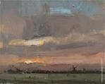 Painting A Dutch Morning View and Mirror usage - Posted on Thursday, December 18, 2014 by Roos Schuring