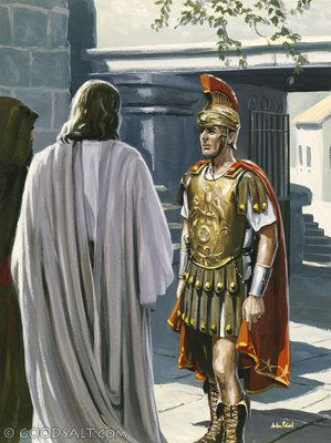 Luke 7: Jesus and the centurion Remember this Bible Story? The centurion was a Roman commander who asked the Lord to heal one of his soldiers. The Lord was so pleased with the faith of this Roman commander, that, He instantly answered his prayer. Faith pleases God. All you need is the size of a mustard seed. Oh, and a long suffering, unwavering faith. The Lord told Peter, when he met Him on the water, "Ye of little faith". (His faith was short-lived). No matter what, trust God!