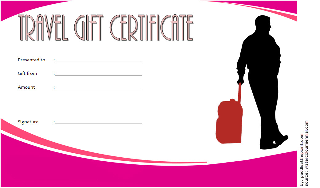 FREE Travel Voucher Gift Certificate Template 4 Gift certificate