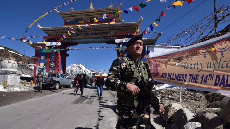 An Indian military personnel stands guard near the Chinese border in Arunachal Pradesh April 2017 (Photo Courtesy- AFP)