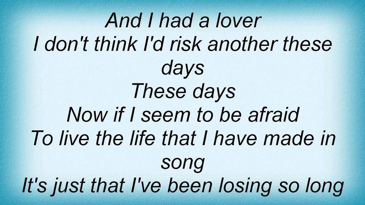 Web lyrics to these days by r.e.m. 15449 Nico These Days Lyrics YouTube