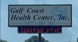 Gulf Coast Health Center clinic sign